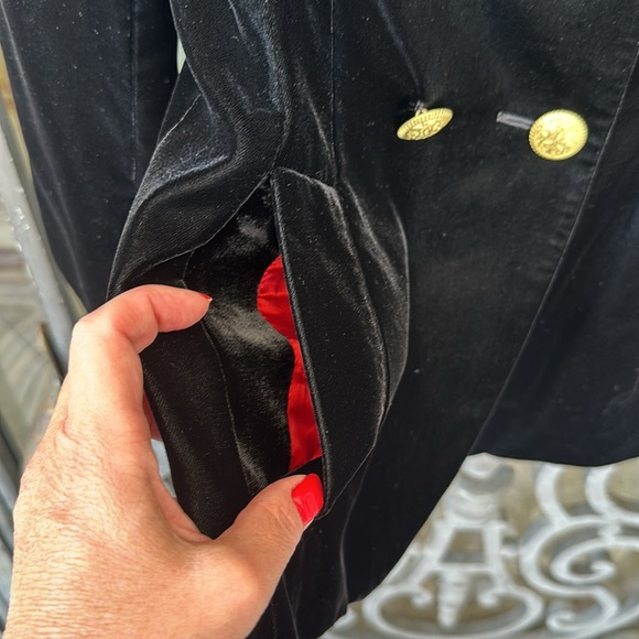 Escada Laurel Black Velvet Jacket SIZE 36 - Picture 4 of 5